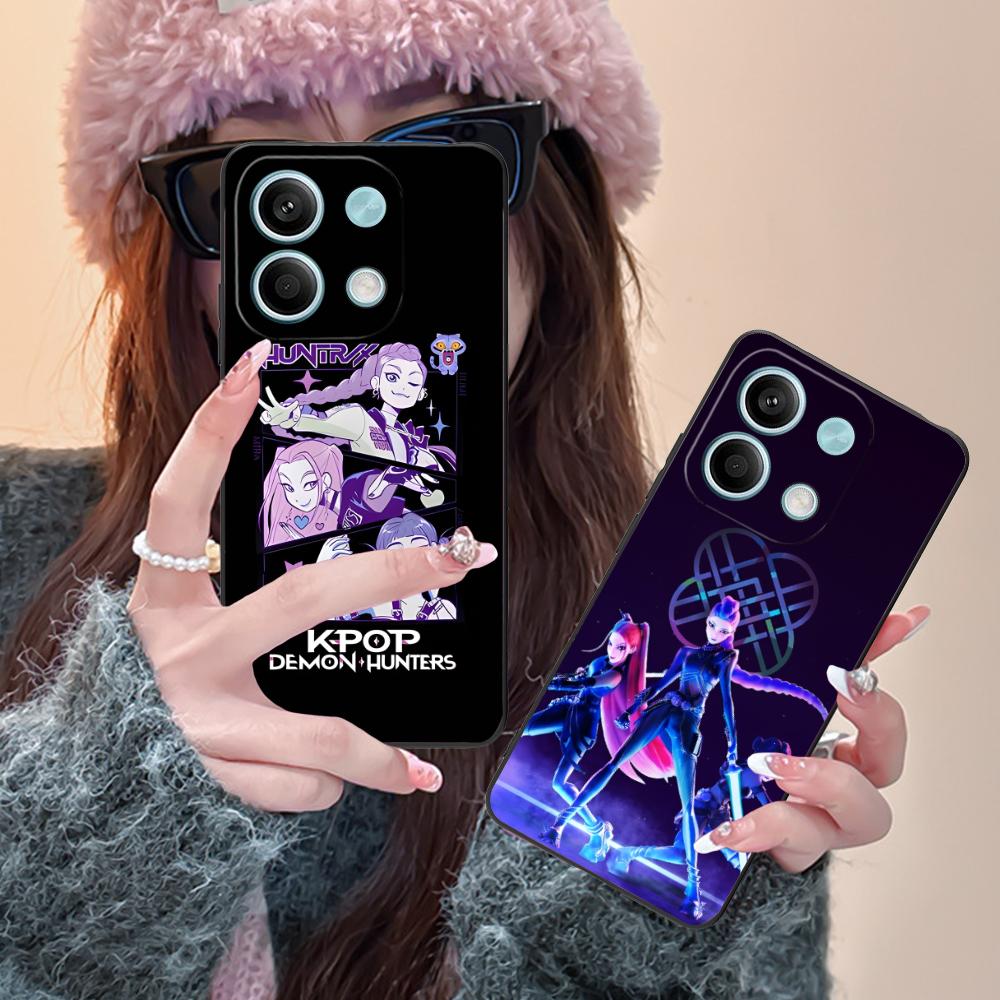 Чехол для телефона KPOP Hunter Girls для Xiaomi Redmi Note 14 13 12 11 S Pro Plus 4G 5G Защитный роскошный красивый чехол с цветной печатью
