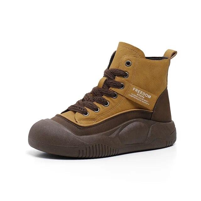 Женская спортивная обувь, женские осенние новые кроссовки, кожаные зимние женские туфли на шнуровке, вулканизированная обувь, легкие парусиновые туфли с круглым носком