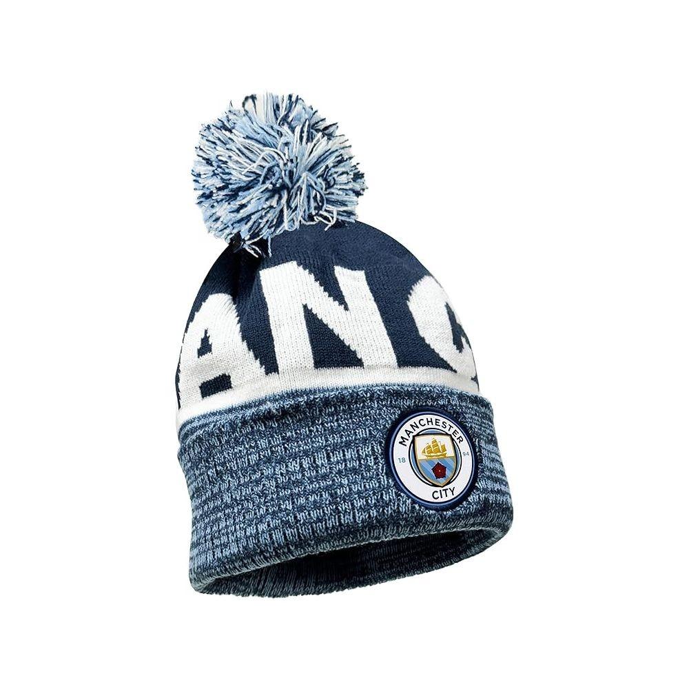 Вязаная шапка с помпоном Manchester City FC Premium 1509