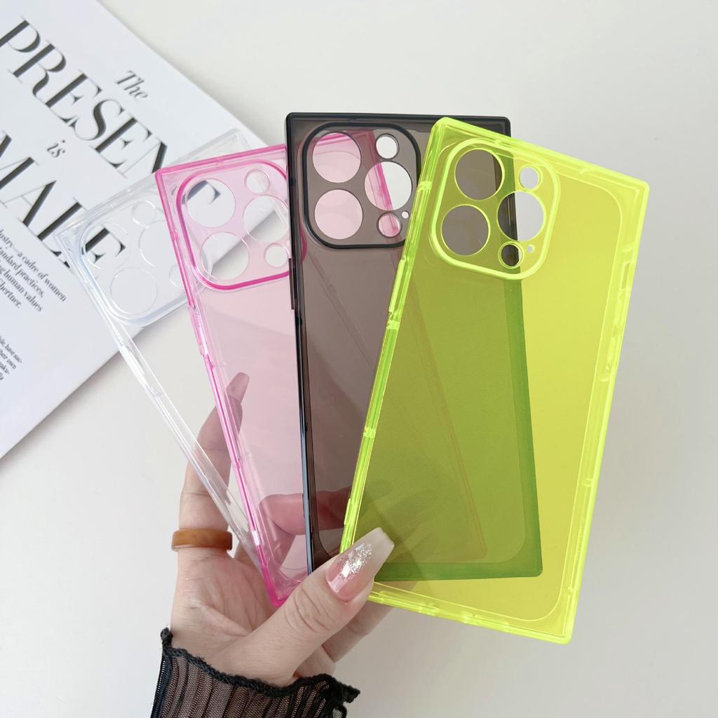 iPhone 17/16 Pro Max Right-Angle Translucent Soft Case for Apple 14/12/15