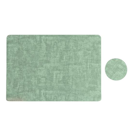 Dual Side Placemat Waterproof Faux Leather Coaster Placemat Solid Color Heat Insulation Pad for Dining Tables Countertops
