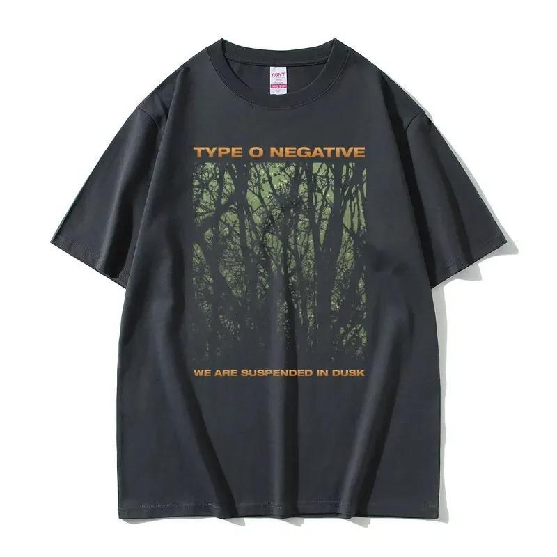 2026 Рок-группа Type O Negative Suspended In Dusk Базовая футболка Мужская Женская Модная Повседневная Футболка Мужская Винтажная Оверсайз Топы Футболки