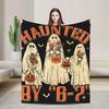67 Meme Halloween Haunted Spooky  Blanket  Picnic Flannel Throw Blanket For Home Decor Soft Warm Custom DIY Quality Bedspread