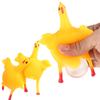Funny Chicken Egg Laying Hens Crowded Stress Ball Keychain Creative Funny Spoof Tricky Gadgets Toys Chicken Keyring Key Chains
