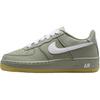 Кроссовки Air Force 1 LV8 GS Light Army Gum Детские Серо-Резиновый Светло-Коричневый Металлик-Серебристый HQ1911-300
