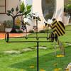 3D Animal Bee Windmill Metal Whirligig Wind Spinner Garden Trees & Little Bees Ornament Art Stake Decorations For Outdoor Lawn