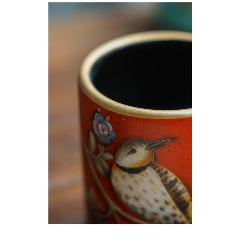 1pc Ceramic Storage Jar, Porcelain Storage Jar, Tea Can, Coffee Can, Ceramic Crafts, For Home Restaurant Hotel Office