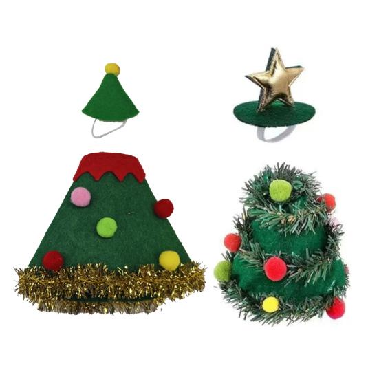 Christmas Tree Goose Outfit Desk Goose Clothes Festive Goose Costume for 7'' Goose Statue Holiday Xmas Table Decoration