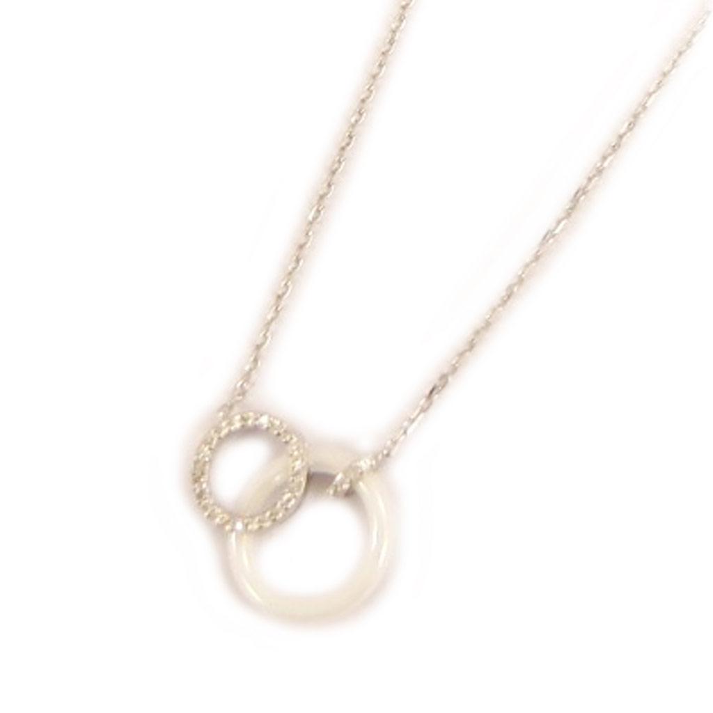 Les Trésors De Lily [L4607] - Серебряное колье 'Сисси' белое серебро (родиевое покрытие) - 20x15 мм (керамика)