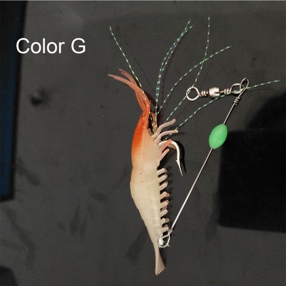 Portable Biomimetic Soft Hook Worm Silicone Sea Fishing Prawn Lure Shrimp Fake Bait