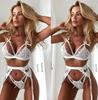 New Lace Sexy Lingerie Transparent Hot Lace Erotic Underwear Bra Set and Garter Hot Erotic Sleepwear Likable  Appeal