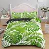 Tropical Leaves Duvet Cover Twin King Palm Leaf Pattern Bedding Set for Boys Girl Room Botanical Monstera Leaves Comforter Cover