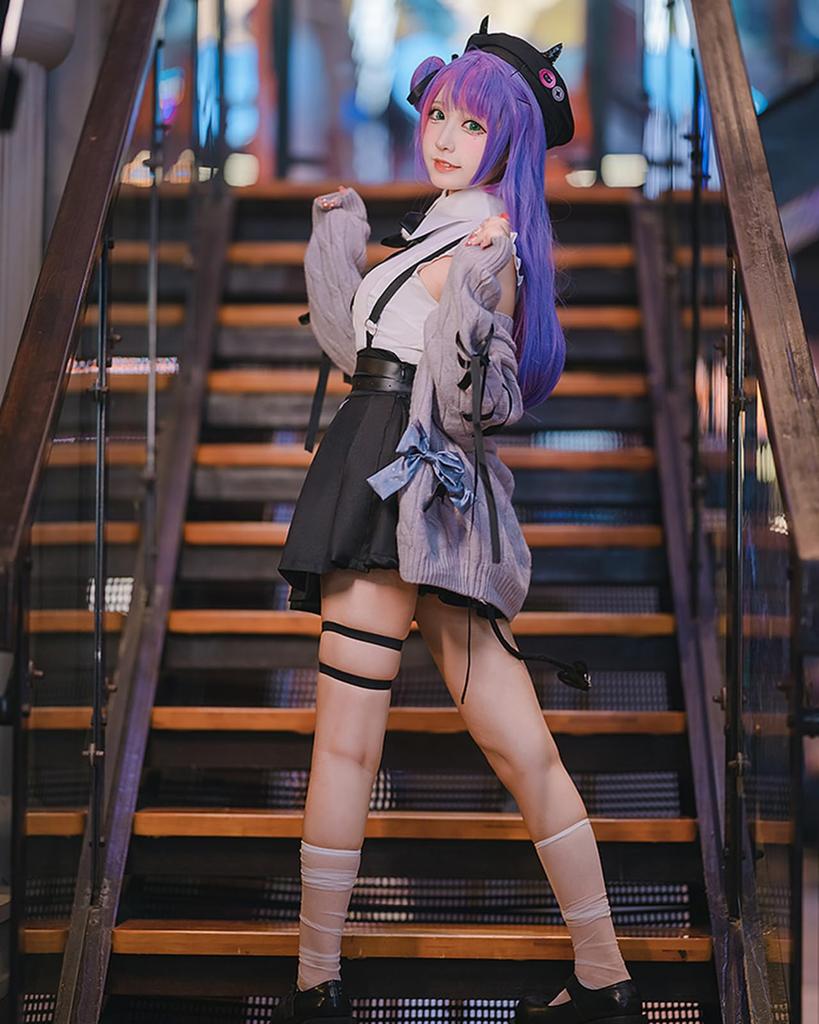 [Milky Time] Hololive Tokoyami Towa Cosplay Landmine Casual Clothes Halloween Tokoyami Towa Hololive