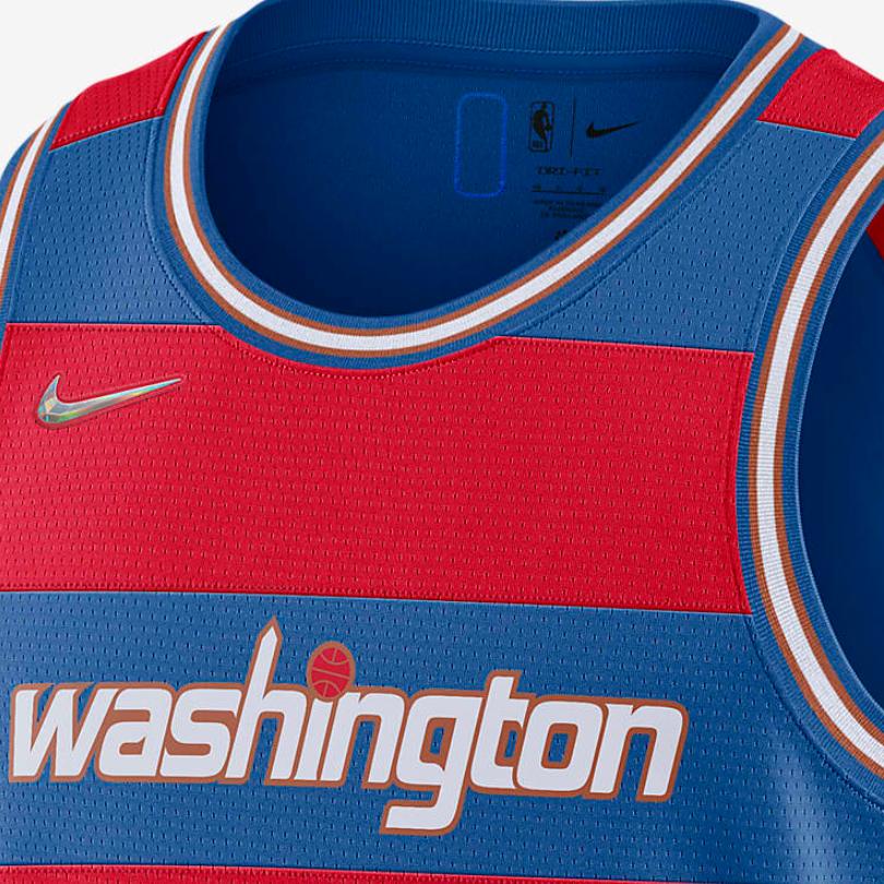 Nike Футболка Washington Wizzards Bradley Beal City Edition синяя мужская уличная DB4048-477