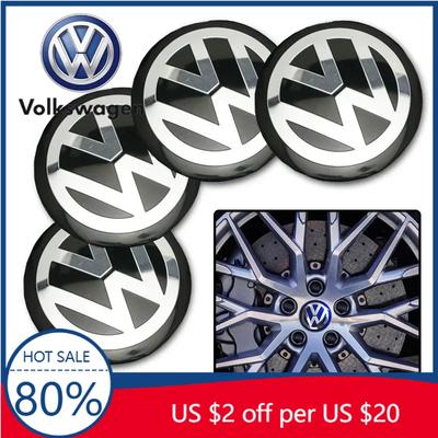 Для VW Volkswagen Jetta MK5 Golf 4 шт. 56 мм Наклейки на колеса автомобиля Центральные колпачки ступицы Значок автомобиля Наклейка Для Volkswagen GTI R-Line R