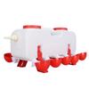 Chicken Waterer 10L Large Capacity Top Fill Poultry Water Feeder with 10 Water Cups for Duck Goose