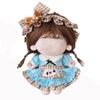 Multicolor Miniature Dress Suit Lolita Maid Attire Doll Headwear Dress Set  Cotton Stuffed Doll