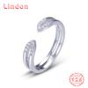 Lindon Classic 925 Sterling Silver Zircon Ring Ladies Jewelry Wedding Promise Party Gift