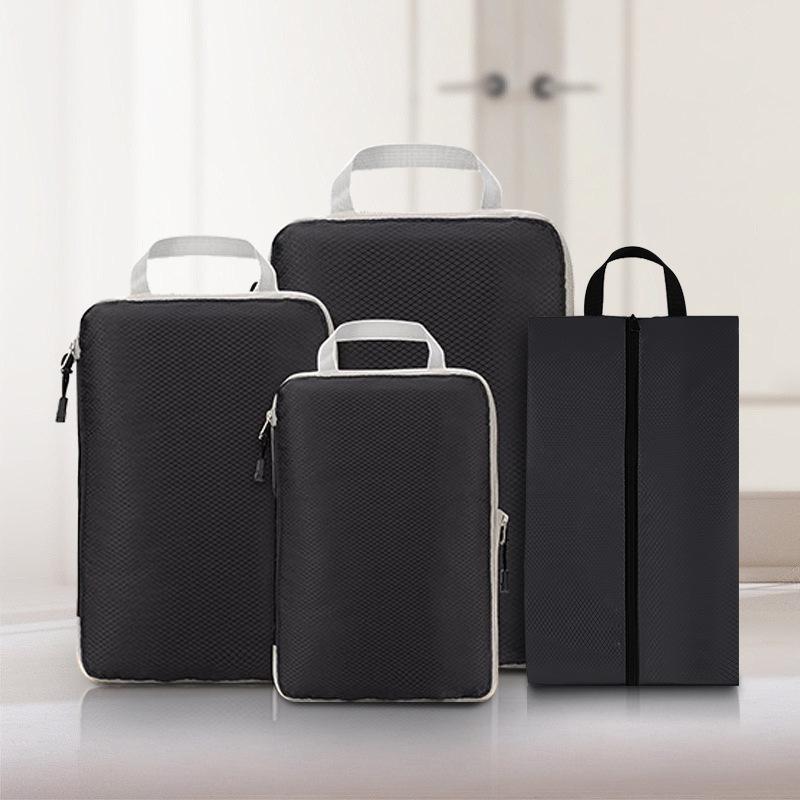 3/4 шт. Нижнее белье Бюстгальтер Носки Отделка Упаковка Багаж Одежда Органайзер Компрессионная Дорожная Сумка Для Хранения, С Сумкой Для Обуви