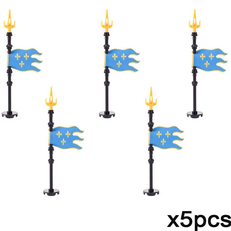 Набор строительных блоков MOC «Средневековый флаг и замок», фигурки, аксессуары, лев, орел, замок Древнего Рима, рыцарский плащ, игрушка-подарок.