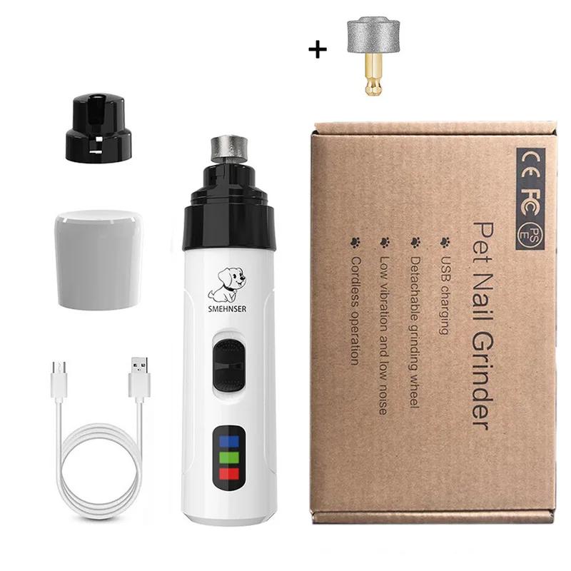 Кусачки для ногтей собак, тихие электрические шлифовальные машины для ногтей домашних животных, аккумуляторные, безболезненные, для собак и кошек, триммеры для ухода за ногтями, инструменты, товары для животных