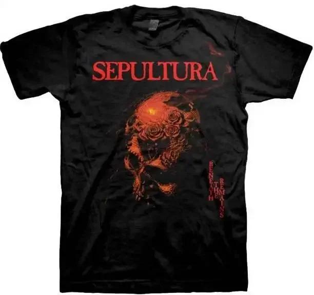 Punk Gothic Tshirt Rock Punk Y2k Top Sepultura Metal Band Vintage 90s Retro Unisex Tshirt Crew Neck Cotton Tee
