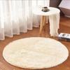 Минималистичный круглый коврик Гостиная Спальня Ванная Прихожая Нескользящий Толстый Ковер из Искусственного Кашемира Коврик для Двери