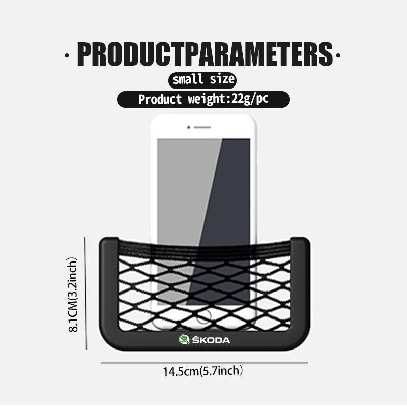 CFP5 Car Seat Back Trunk Storage Bag Net Elastic String Net Mesh Organizer Pocket For Skoda S Kodiaq Octavia 2 3 Yeti Karoq Rapid