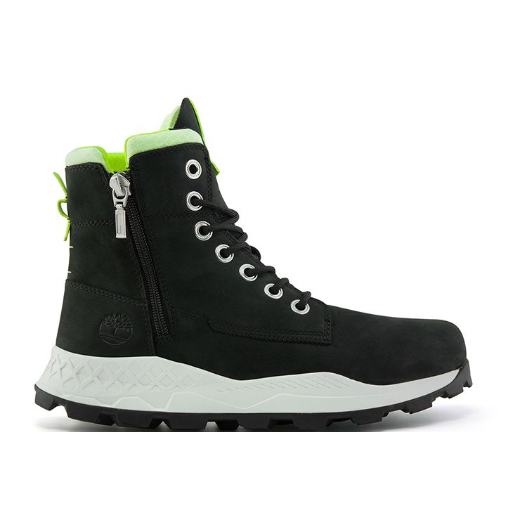 Timberland Серия Brooklyn Верхний слой из коровьей кожи Теплые Увеличенные короткие уличные ботинки Мужские ботинки Черные A2HV7