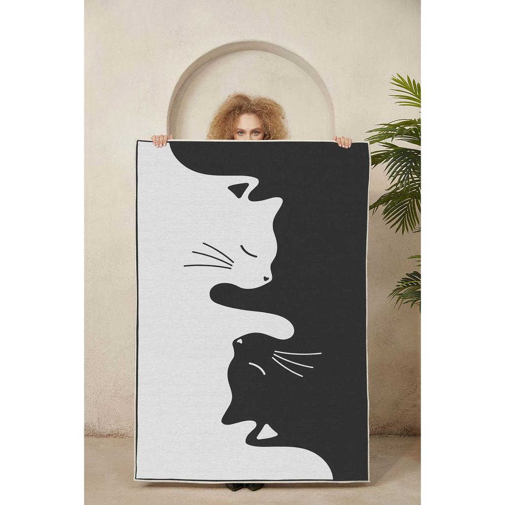 Декоративный современный тонкий коврик для детей из хлопка, устойчивый к пятнам, моющийся, сплетенный машиной