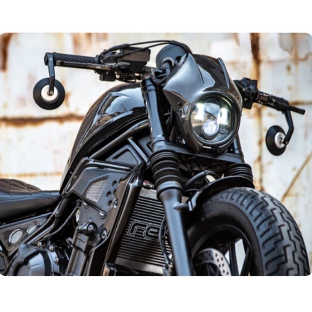 Зеркало на торец стержня Diabolus для Honda Rebel Custom Works, сферическое боковое зеркало с ЧПУ, модель 250/500 RB0097/Daiblo