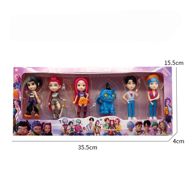 Cute Toys Kpops Demon Hunters Figure Rumi Zoe Mira Anime Polyvinyl Chloride Character Collection Desktop Trinkets Childrens Gift