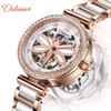 Automatic Mechanical Watches for Women Fashion Waterproof Watch with Dragonfly Dial for Ladies Gifts Diamond Watches