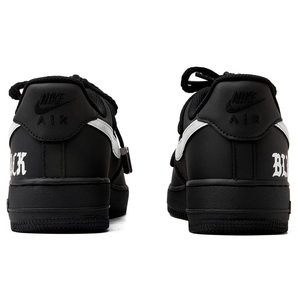 Nike Air Force 1 Покрытие Нескользящие Низкие Кеды для Скейтборда Унисекс Черный Серебристый CW2288-001(Team55-SWOOSH)