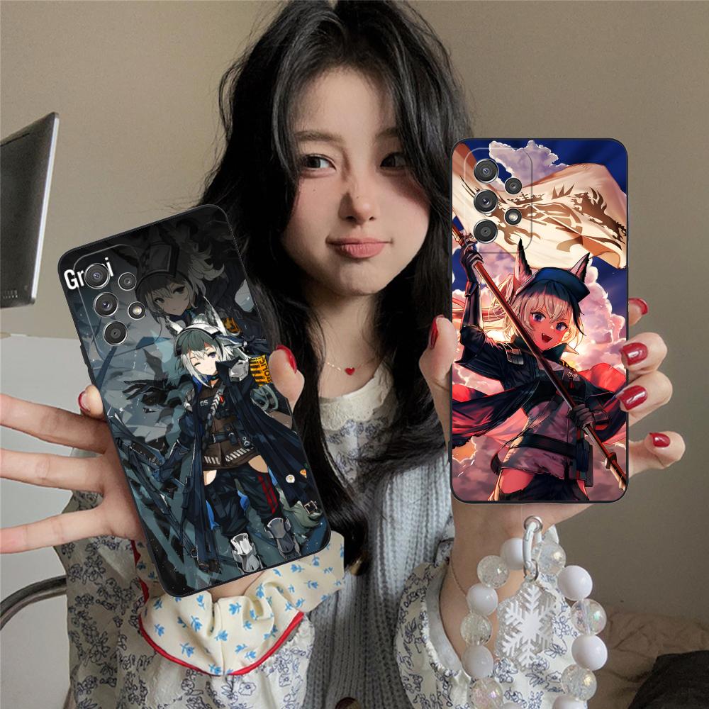 Arknights Grani Матовый ТПУ Чехол для Мобильного Телефона для Samsung Galaxy M55 54 42 35 34 33 32 23 22 15 14 13 12 F55 5G Цветной Чехол
