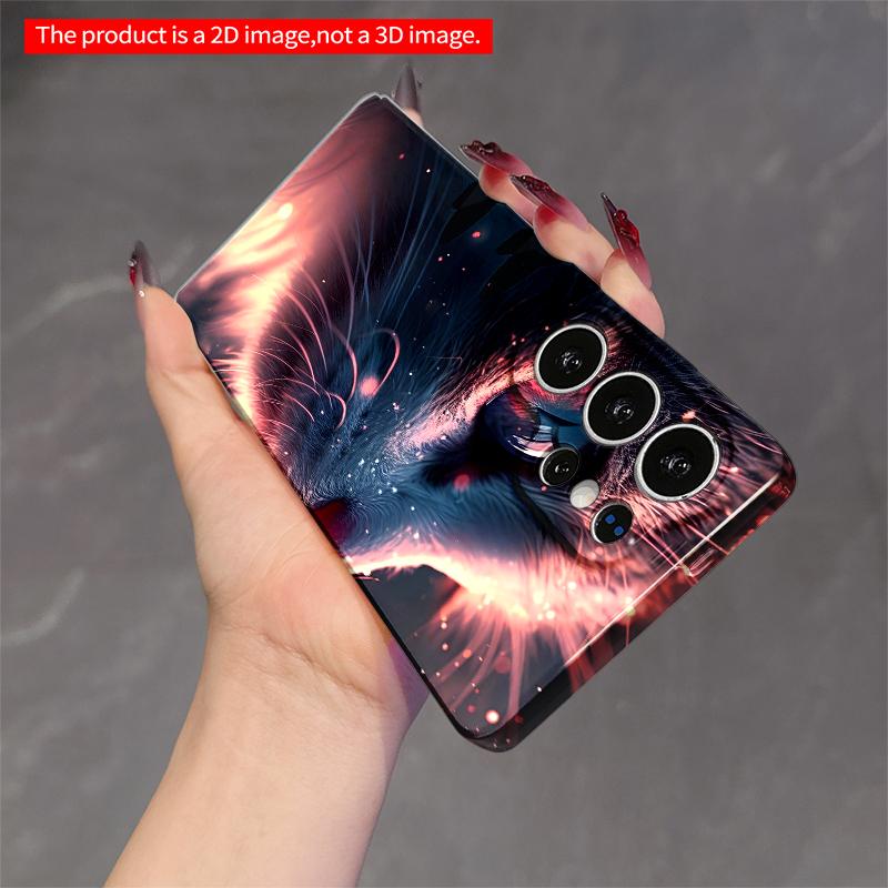 2DFlat Samsung phone case Glowing Cat Eye Fantasy Art Phone Case Applicable to Galaxy S23 S24 S25ULTRA S26 A12 A14 A15 A16 A54 A55