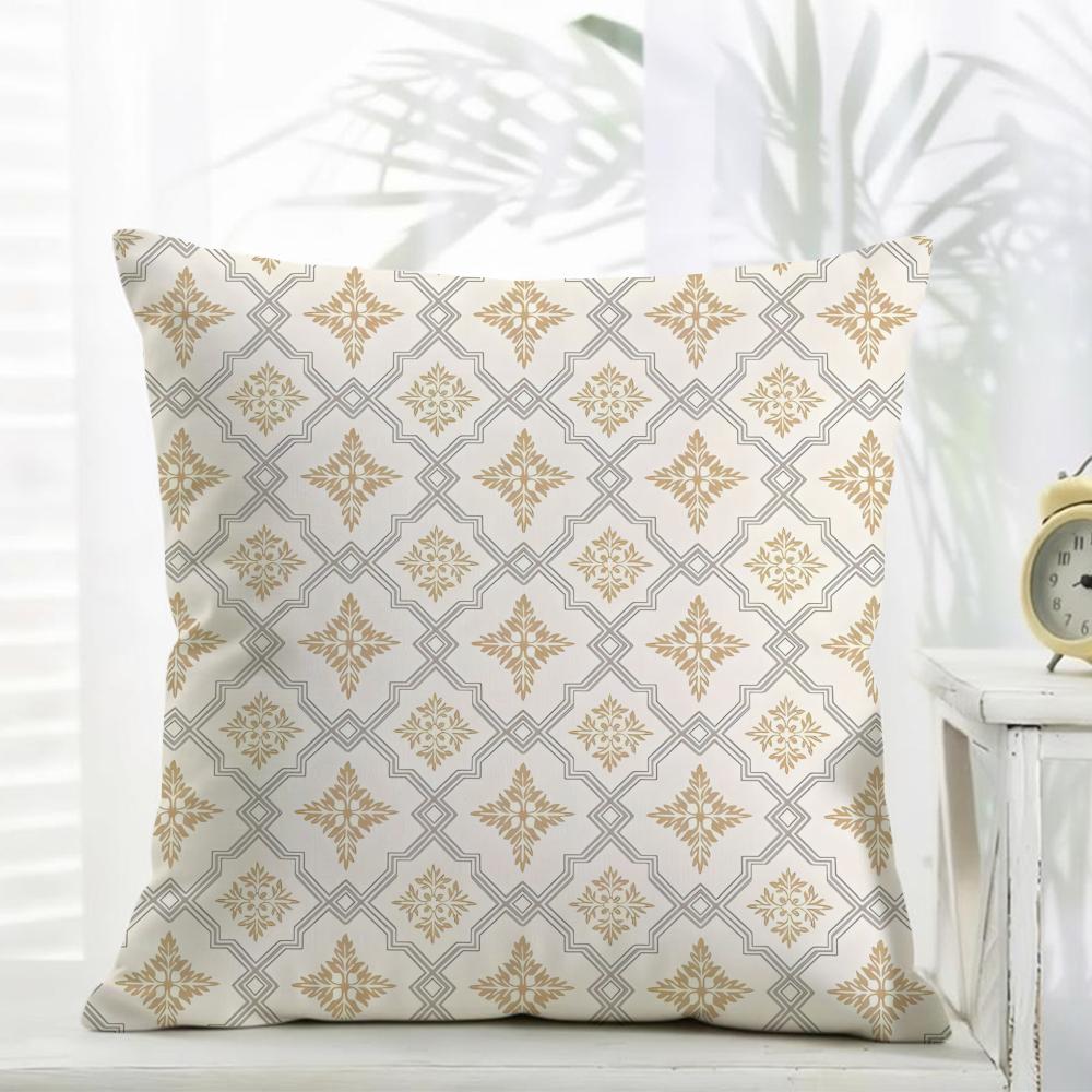 Style Exotic Bohemian Ethnic Style Cushion Cover Daily Washable Linen Pillowcase Soft For Sofa Bed Home Room Decor