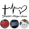 FAITH HOPE LOV E Наклейки Персонализированные Креативные Наклейки Для Автомобилей Самоклеящиеся Наклейки Для Стекла Авто Аксессуары Для Украшения Автомобиля