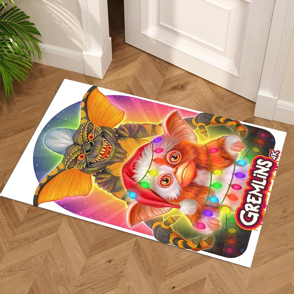 Gremlins Carpet Design for Entryway Balcony Playrooms Bedrooms Antislip Carpet Anime Office Decor Perfect Gift for Friends & Family