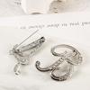 Suit Collar Accessories 26 English Letters Rhinestone Clip Initial Lapel Pin Crystal Letter Brooch