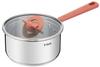 Tefal Single Handed Pot 18cm IH Compatible with Gas Free of Hazardous Substances Such As 10 Year Warranty IH Stainless Steel Stainless Steel G72823