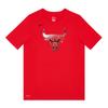 Футболка NBA Collaboration Dri-Fit Chicago Bulls Логотип Круглый вырез Быстросохнущий Короткий рукав Детские топы Красный 3Z2B7BBGJ-BUL