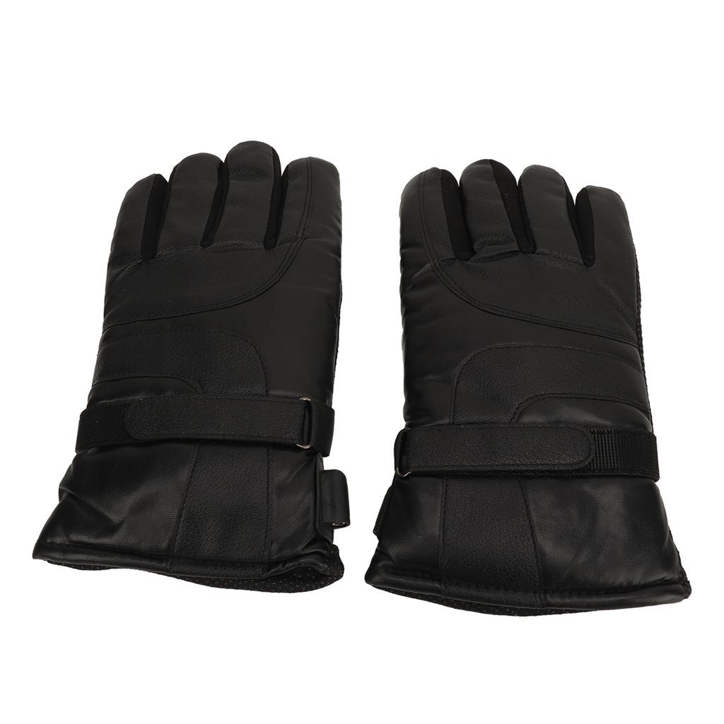 2 шт. Перчатки с подогревом USB 5 В Водонепроницаемая ПУ кожа Дышащие Регулируемые Можно касаться экрана телефона Электрический подогрев