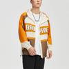 Li Ning Badfive Sports Basketball Series Logo Print Color Block Loose Sports Hoodie Men jackets Yellow AFDR371-2