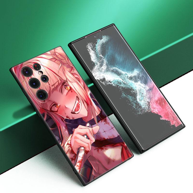 Anime Himiko Toga Black Silicone Phone Case For Samsung Galaxy S23 S21 S20 FE S24 S22 Ultra S10E S10 S9 S8 Plus