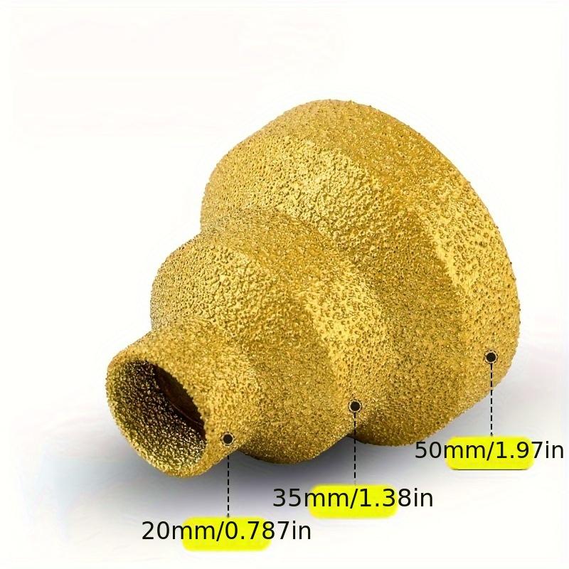 Diamond Brazing Cone Reamer Drill Bit Set, 20mm, 35mm, 50mm Sizes with M10 Thread, For Brickwork, Marble Drilling, and Trimming