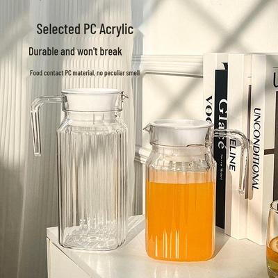 Акриловый полосатый кувшин для холодной воды – Прозрачный, устойчивый к падениям кувшин для сока или холодных напитков