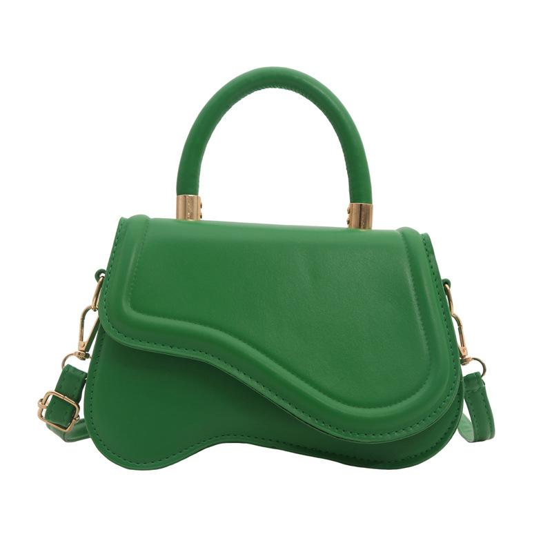 Solid Color Texture Simple and Fashionable Personality Corrugated Bag Cover Summer New Korean Version One-shoulder Crossbody Handheld Small Square Bag