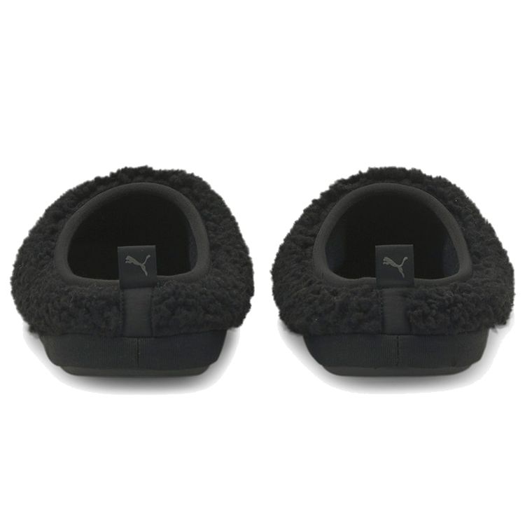 Puma Scuff Sherpa Slippers Black Unisex Sneakers Dark-Shadow 384943-02