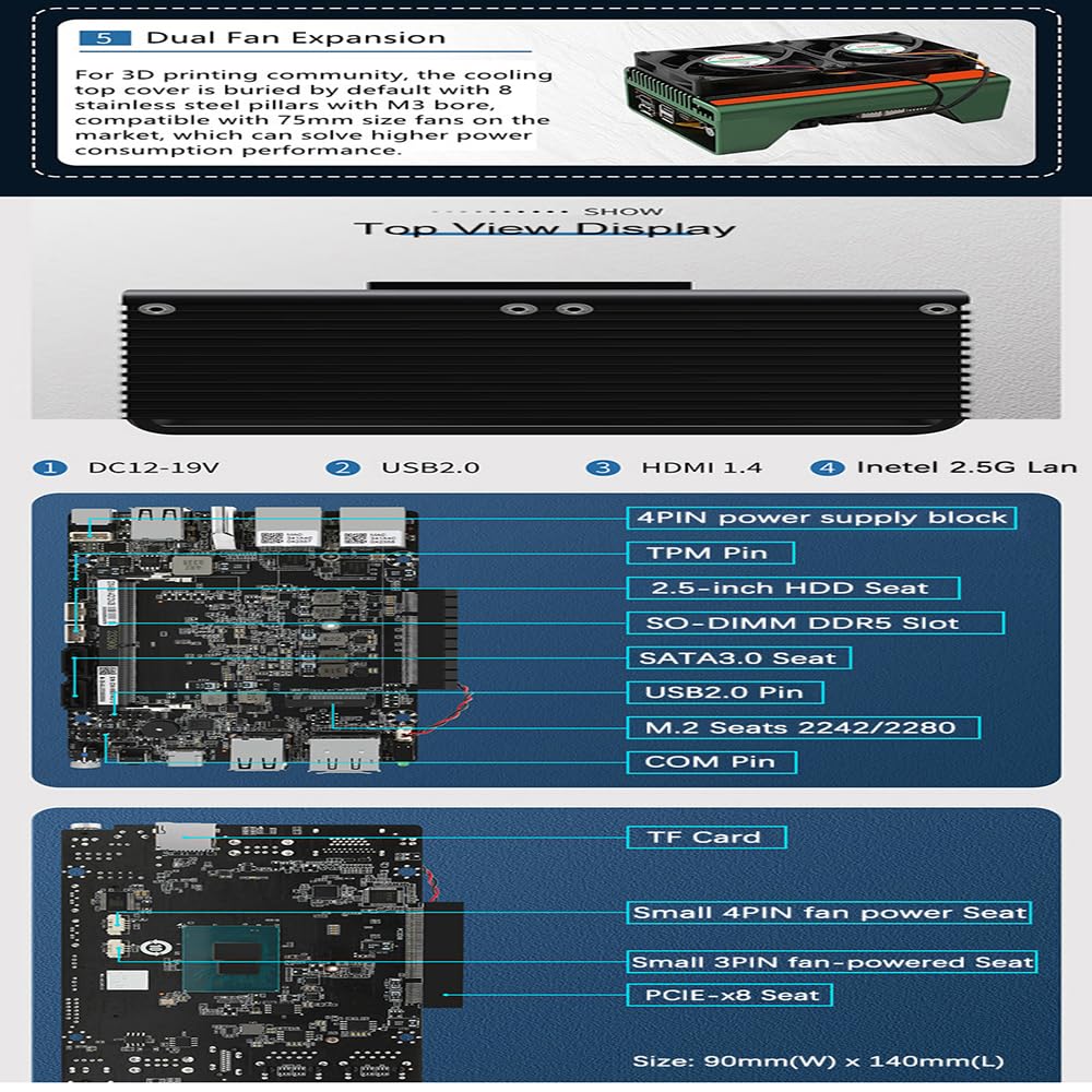 Мини-ПК SZBOX для энтузиастов DIY и 3D-печати Маленький ПК с Windows 11 Pro Intel Alder Lake N100 к Magic Small PC 16 ГБ DDR5 128 ГБ NVME SSD NVMe